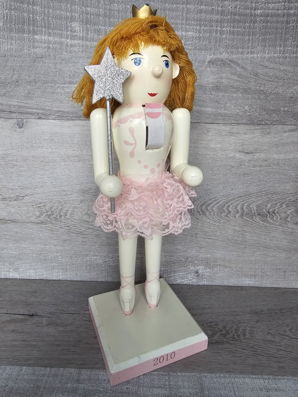 2010 Limited Edition Pink Ballerina Princess Wooden Nutcracker 14" 13784/22047
